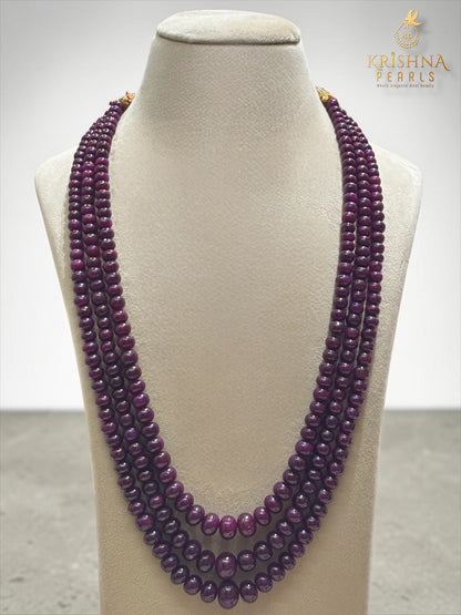 Deep Wine Imperial Multi-Strand Ruby Necklace