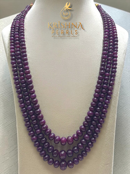 Deep Wine Imperial Multi-Strand Ruby Necklace