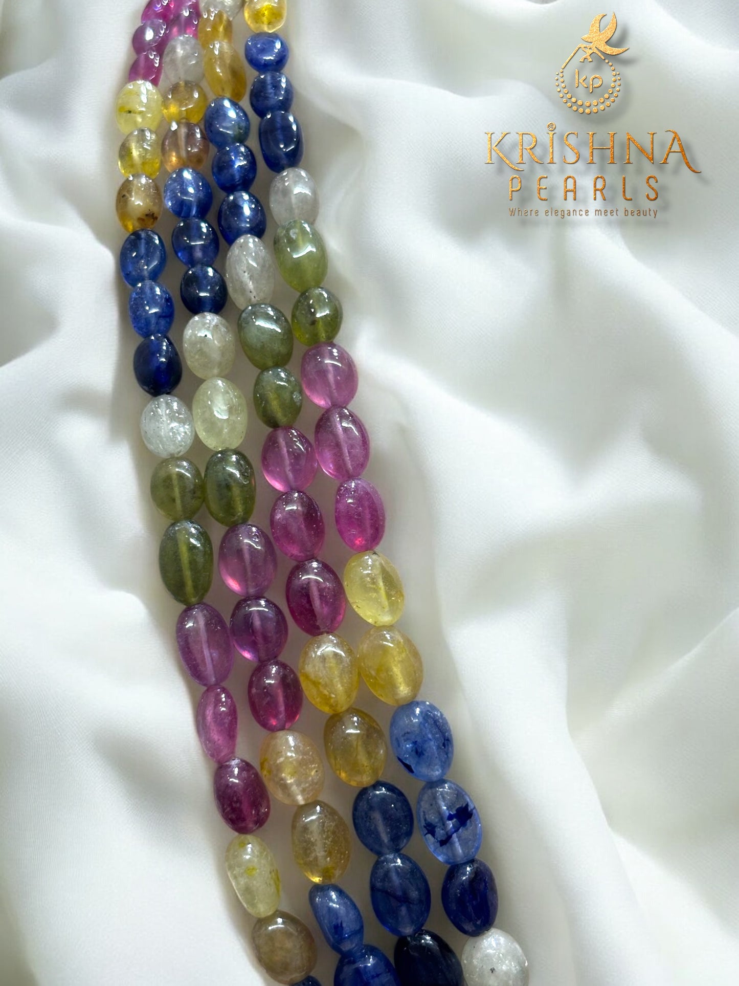 Uncut Multi Sapphire (Ruby,Emeralds,Blue & Yellow Sapphires) Necklace