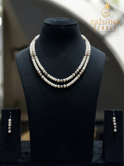 Classic Nakshi Balls Pearls Necklace Set