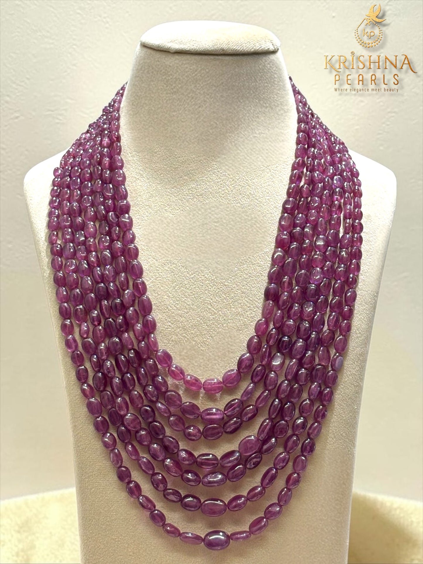 Shahi Ruby Harmony 7-Layer Necklace