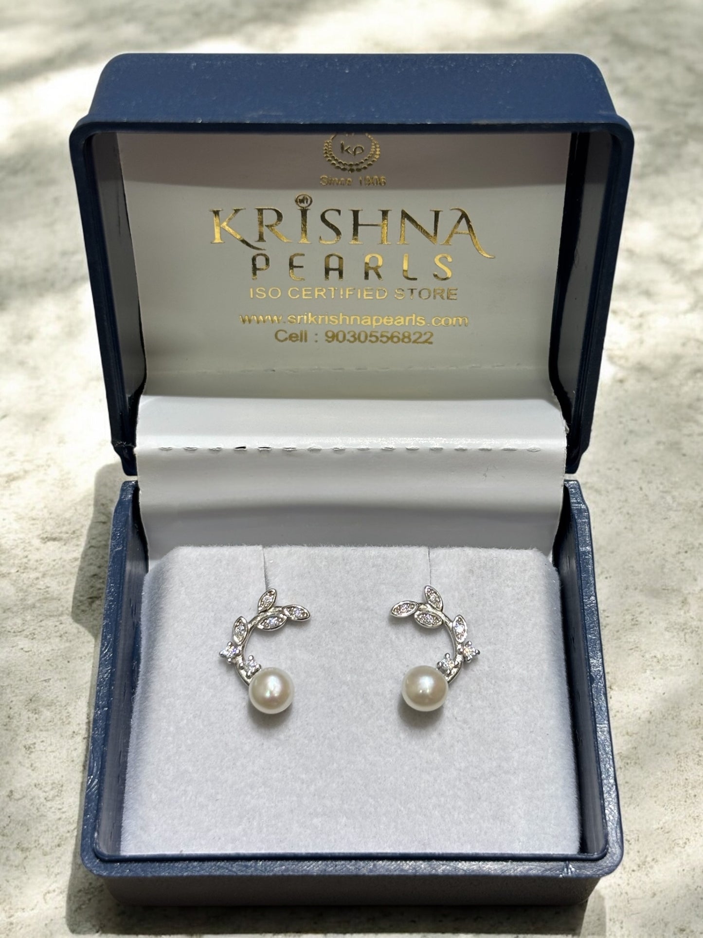 92.5 Silver Adorable Pearl Studded Earings