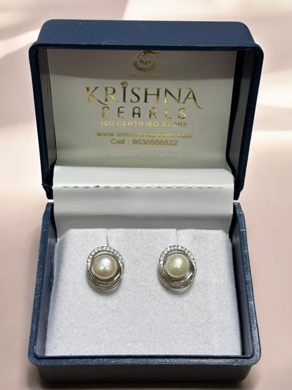 92.5 Silver Designer Pearl Hangings