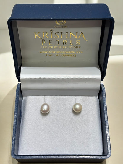 92.5 Silver Beautiful Pearl Earings