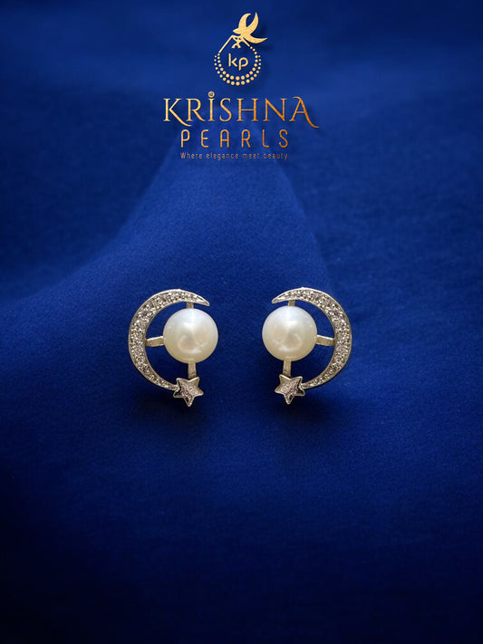 92.5 Silver Adorable Pearl Studded Earings