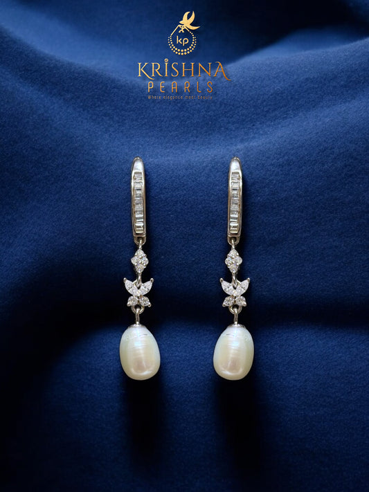 92.5 Silver Adorable Pearl Hangings