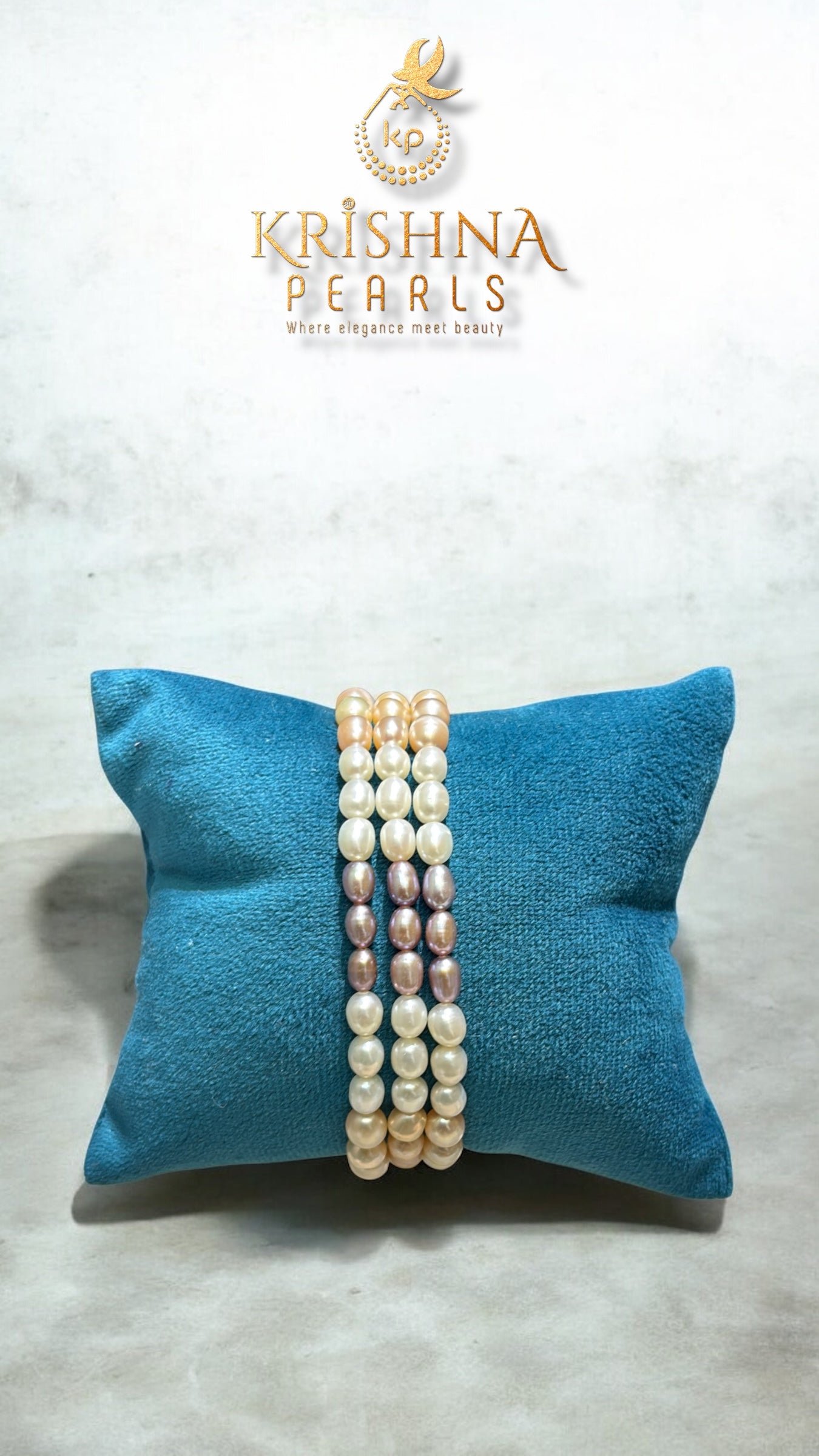 Three Layer MultiColour Pearls Bracelet