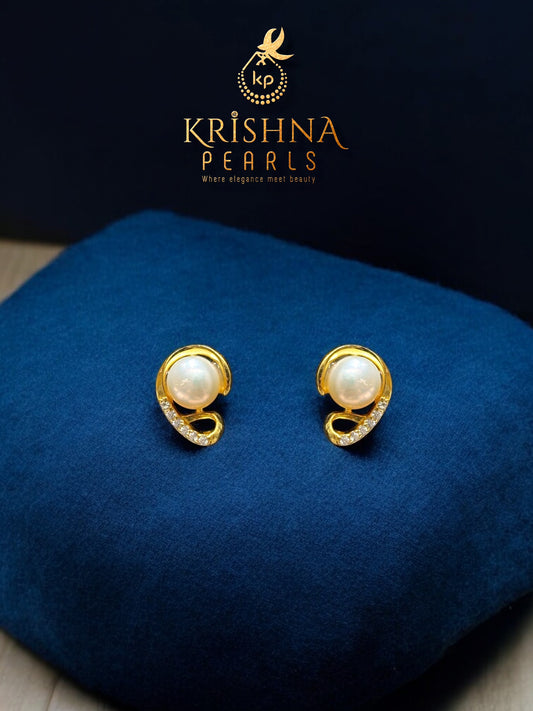 92.5 Pure Silver Cute Pearl Studded Earrings