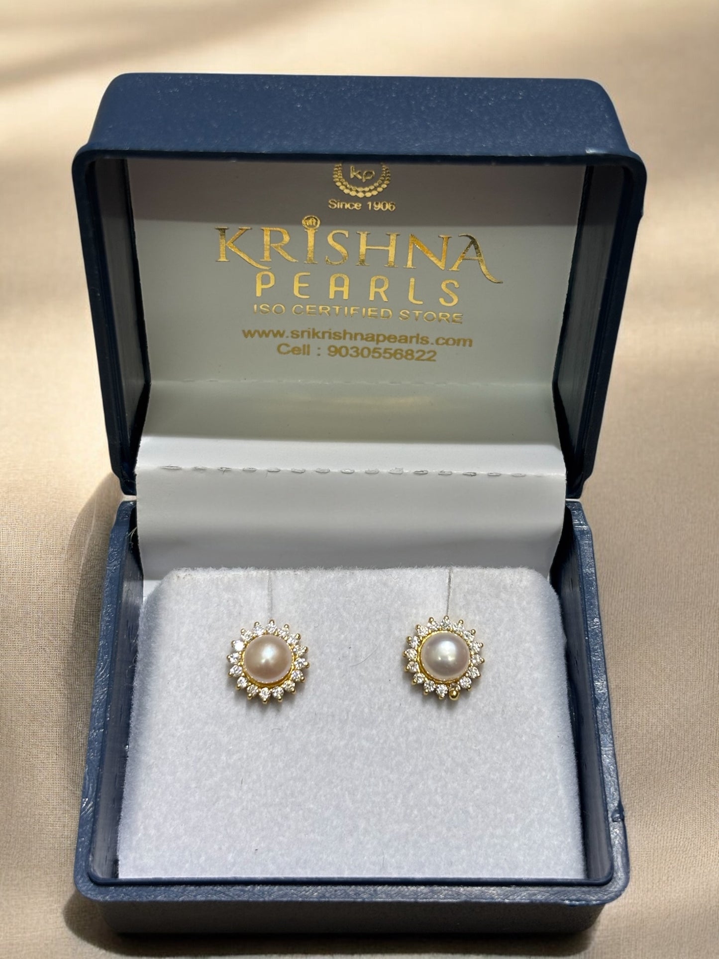92.5 Pure Silver Classic pearls Studded Earrings