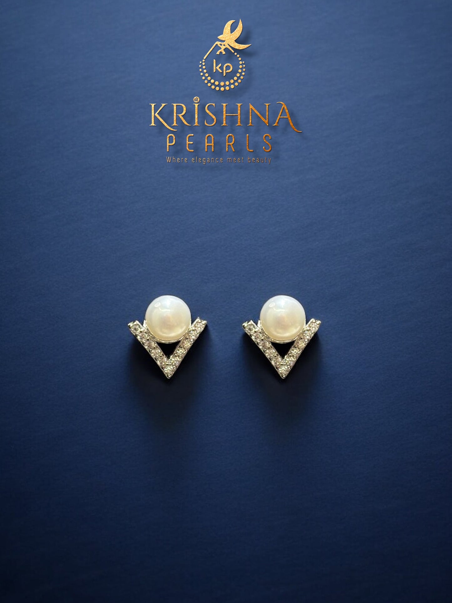 92.5 Pure Silver Pretty Pearl Studded Earrings