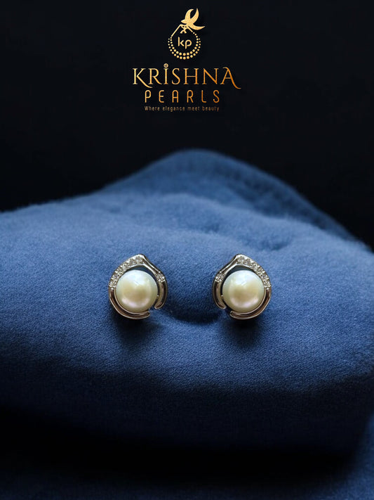 92.5 Purity Silver Pearl Studded Earrings