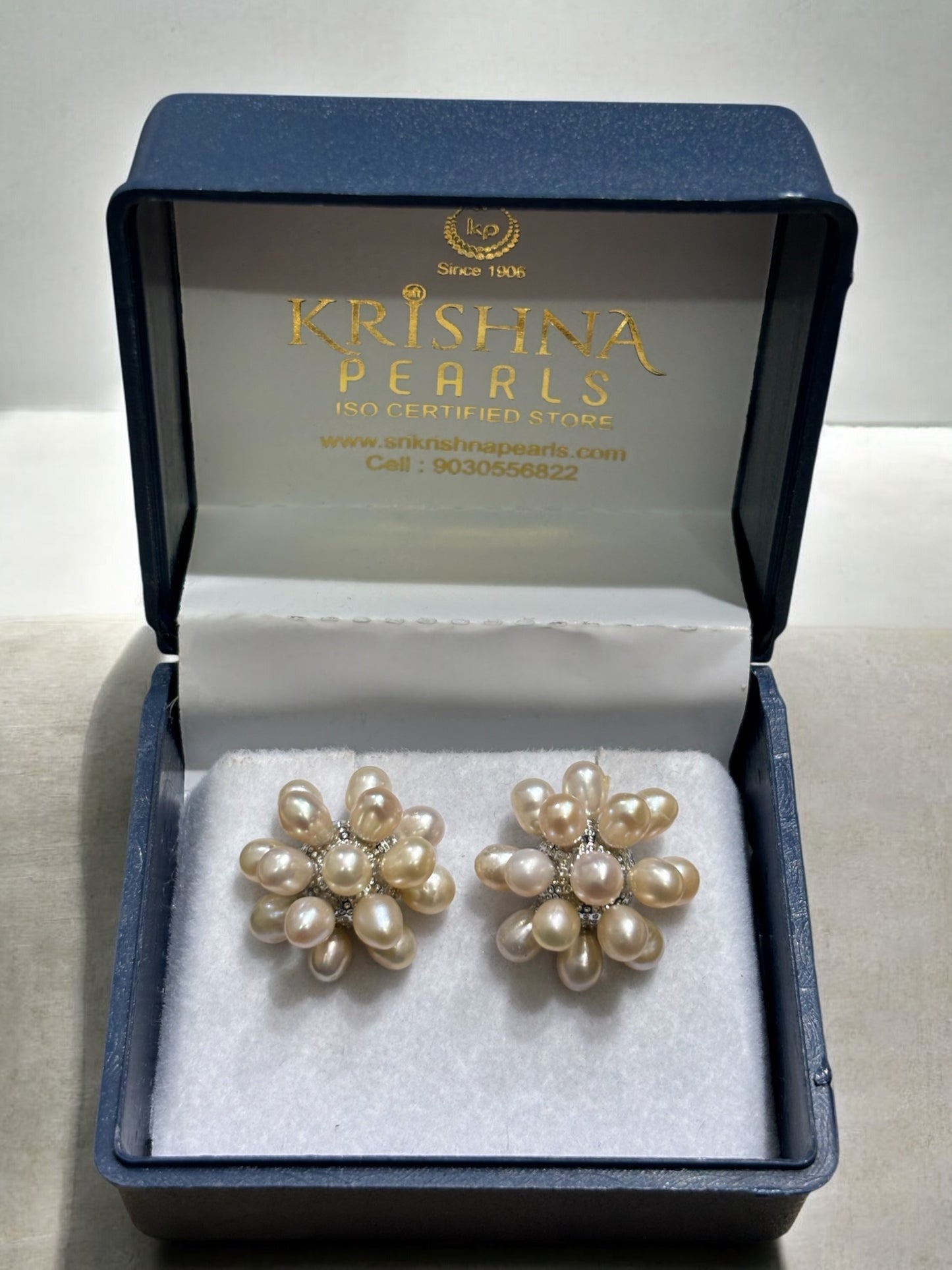 Adorable Pink Pearls Cluster Studs