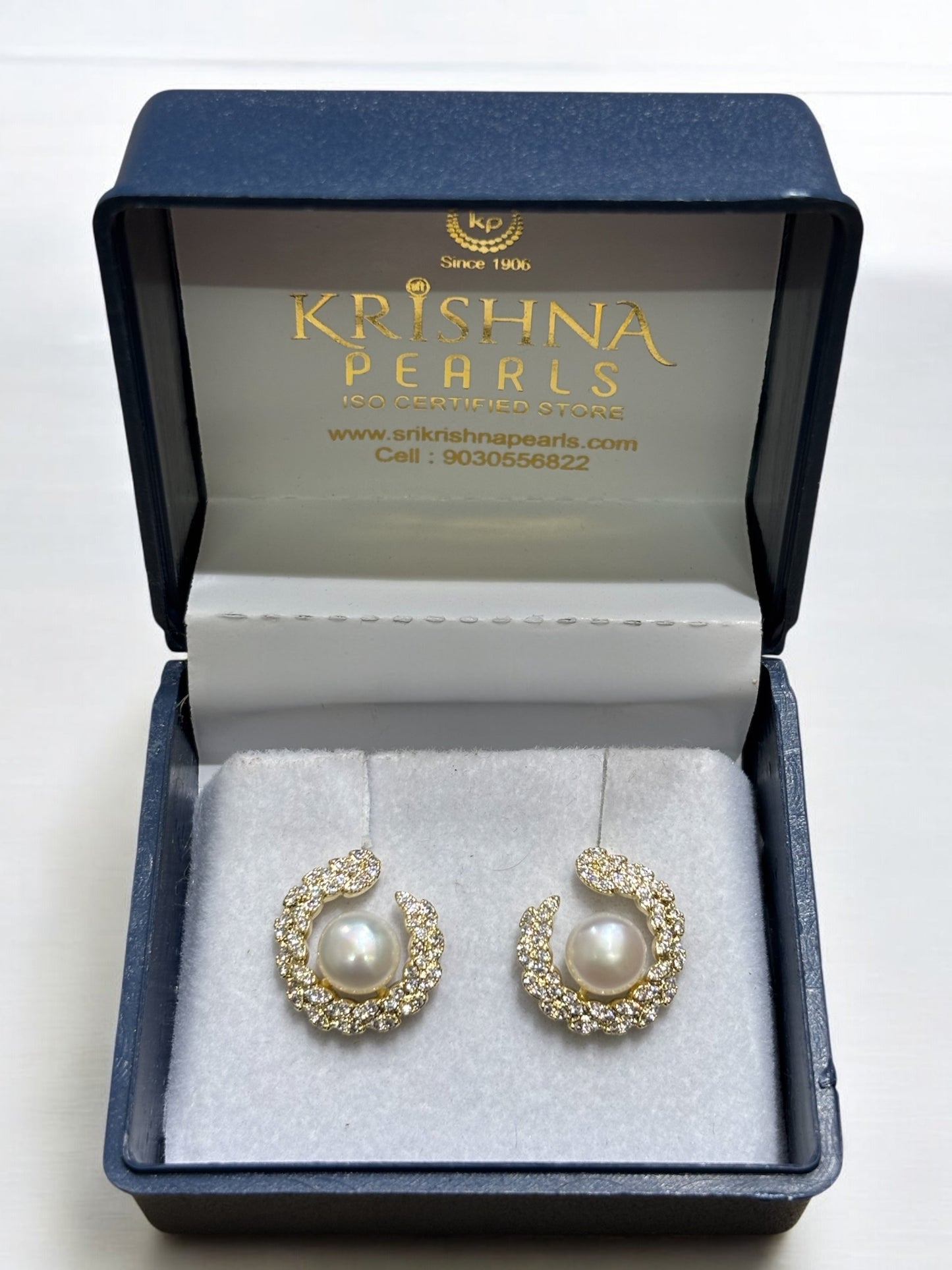 Luna Embrace CZ Pearl Earrings