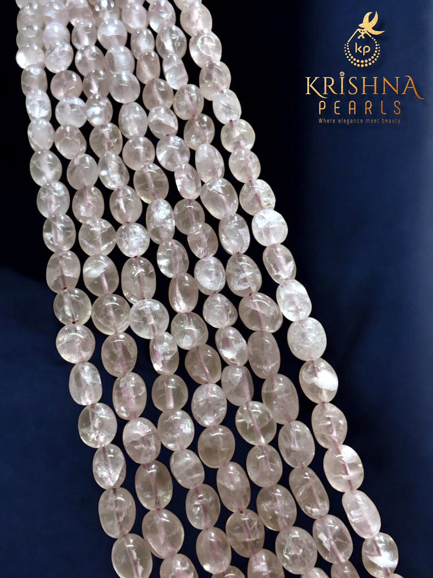 Regal Rose Quartz Symphony 7-Layers Necklace