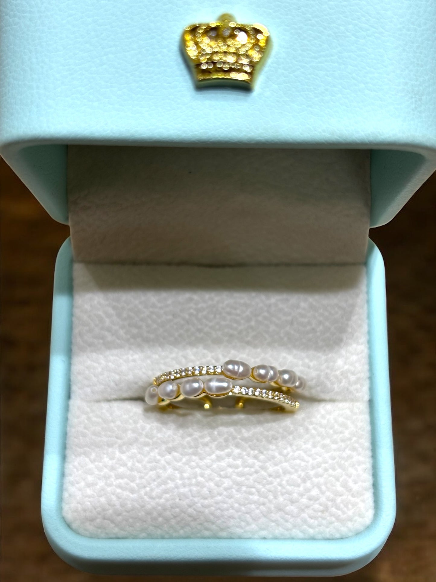 Rice Pearls Adjustable Finger Ring