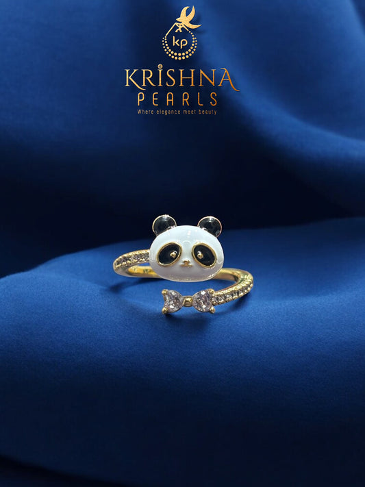 Cute Panda Adjustable Finger Ring
