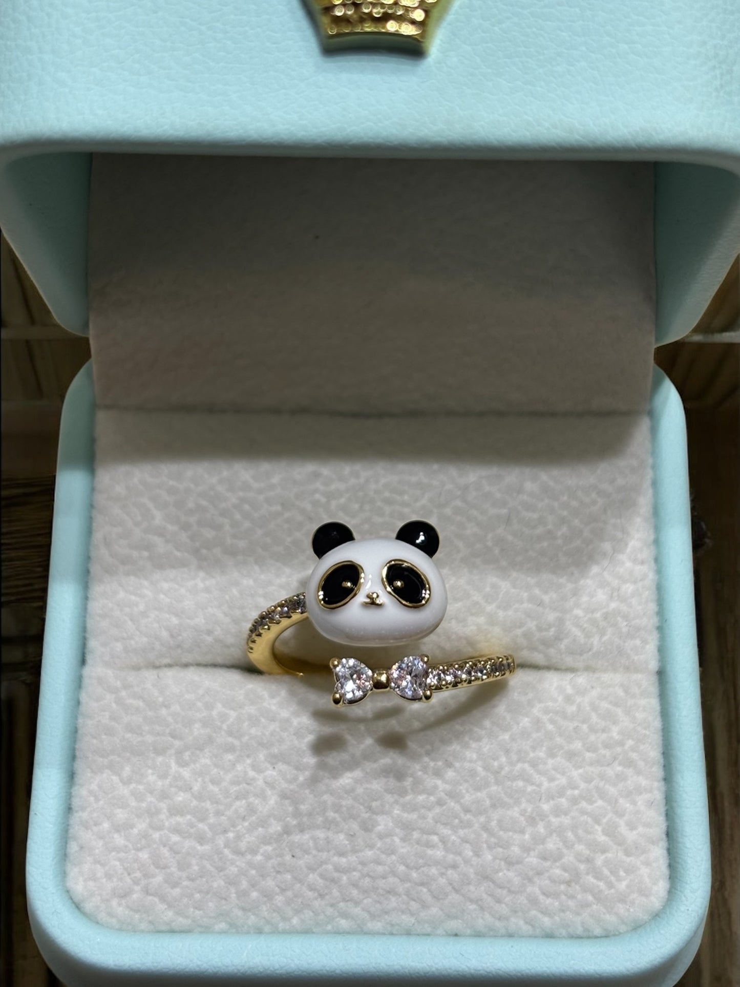 Cute Panda Adjustable Finger Ring