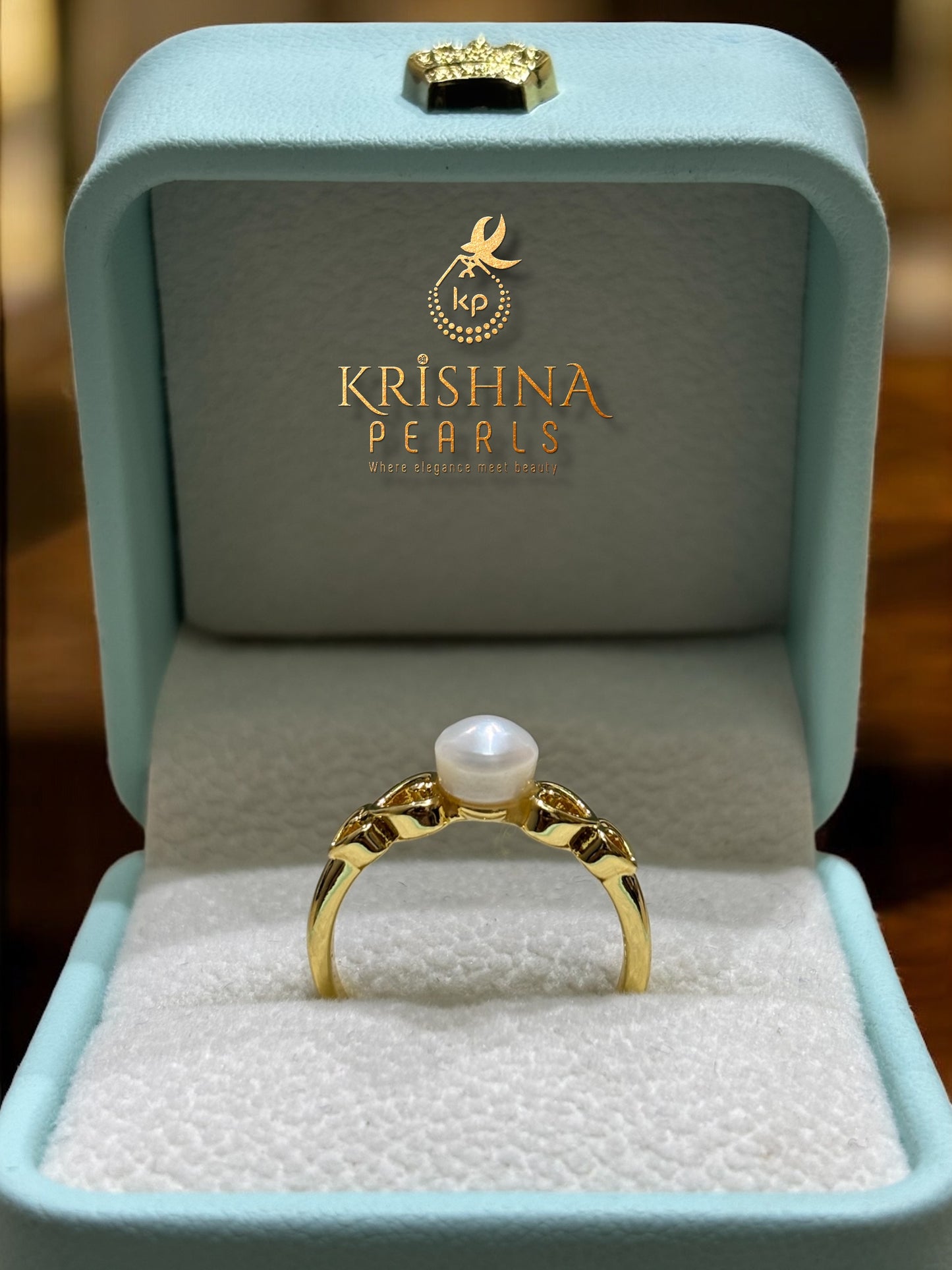 Engagement Pearl Finger Ring - Heart Shape for Connecting Hearts