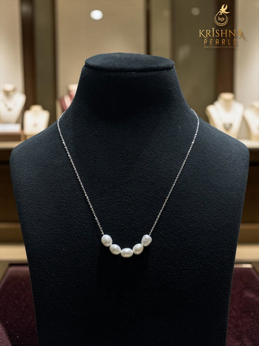 Sri Krishna 'Purity' Five-Pearl  Chain