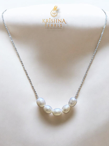 Sri Krishna 'Purity' Five-Pearl  Chain