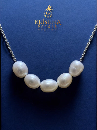 Sri Krishna 'Purity' Five-Pearl  Chain