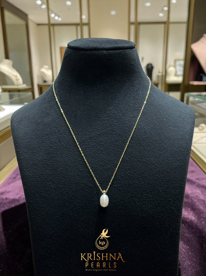 Cute Single Pearl Drop Thick Chain