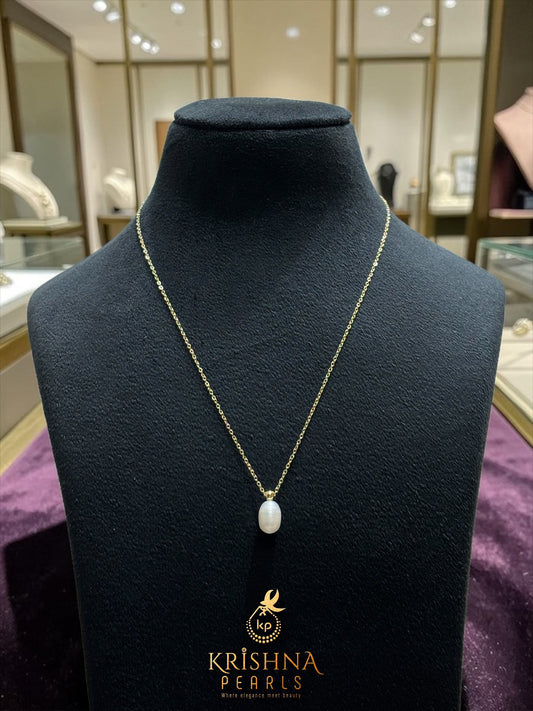 Cute Single Pearl Drop Thick Chain