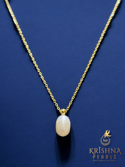 Cute Single Pearl Drop Thick Chain