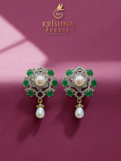 Emerald & Pearl Studded Three Rows Set