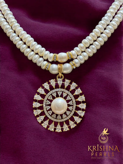 Exclusive Pearls Double Layer Necklace Set