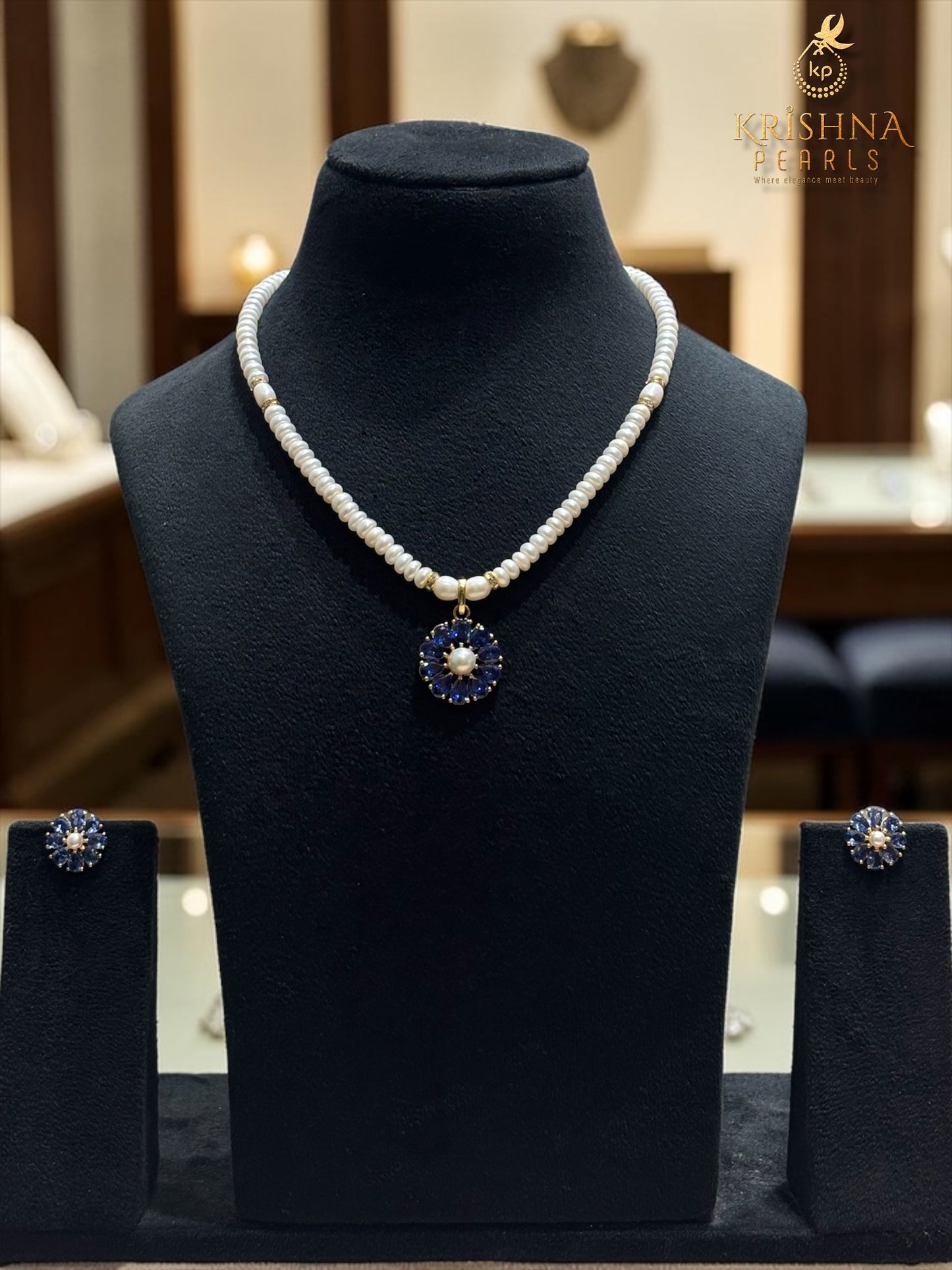 Amethyst Bloom Pearl Necklace Set
