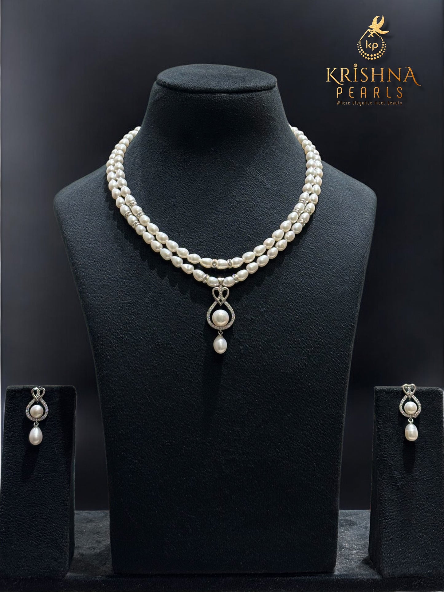 Pearls Necklace In Two lines