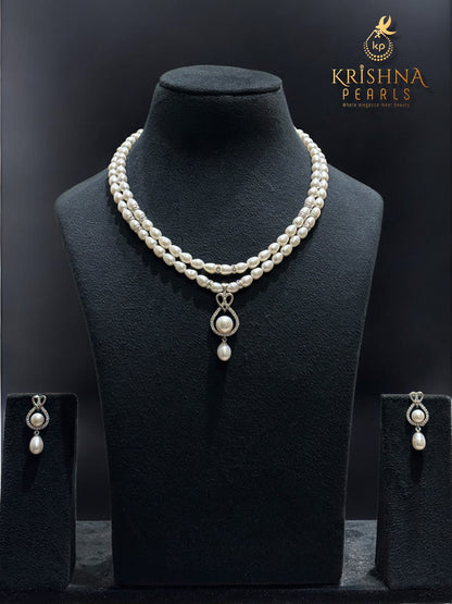 Pearls Necklace In Two lines