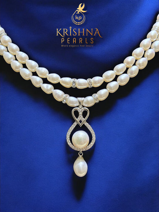 Pearls Necklace In Two lines