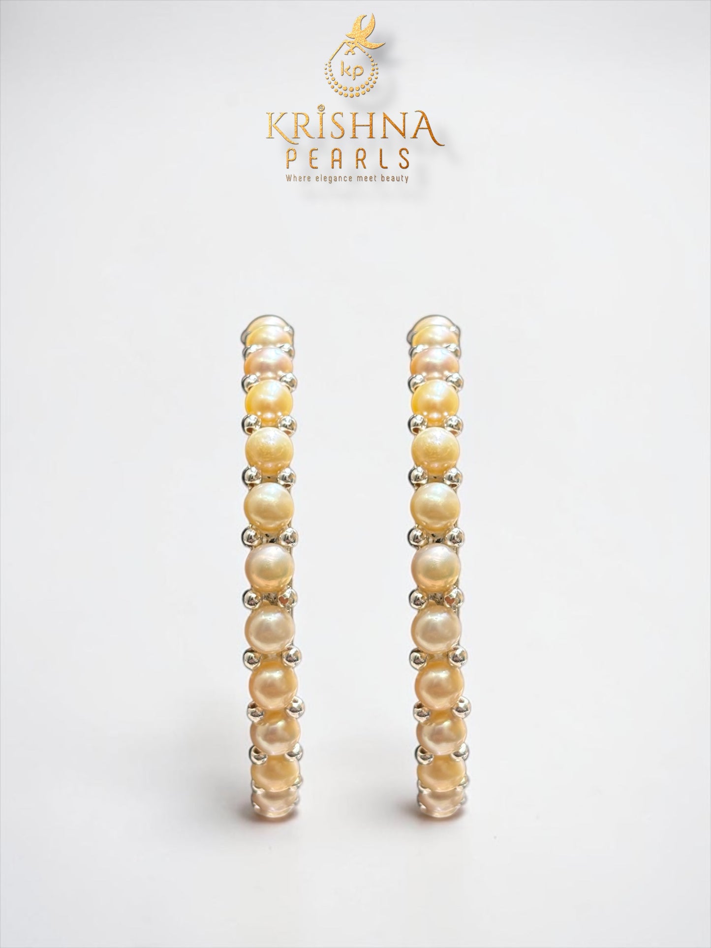 Pink Button Pearls Bangles
