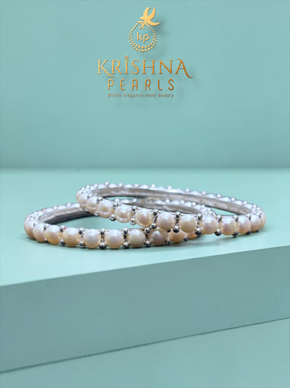 Button Pearls Bangles