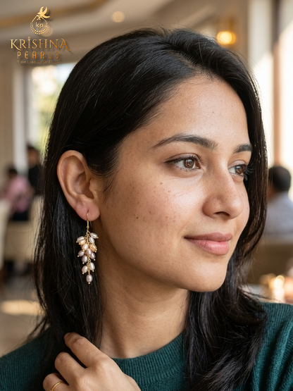 Alluring Rice Pearls Jhumka