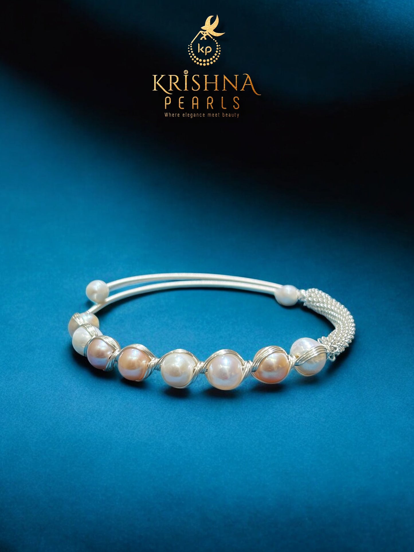 Unique White & Pink Fresh Water Pearls Bracelet