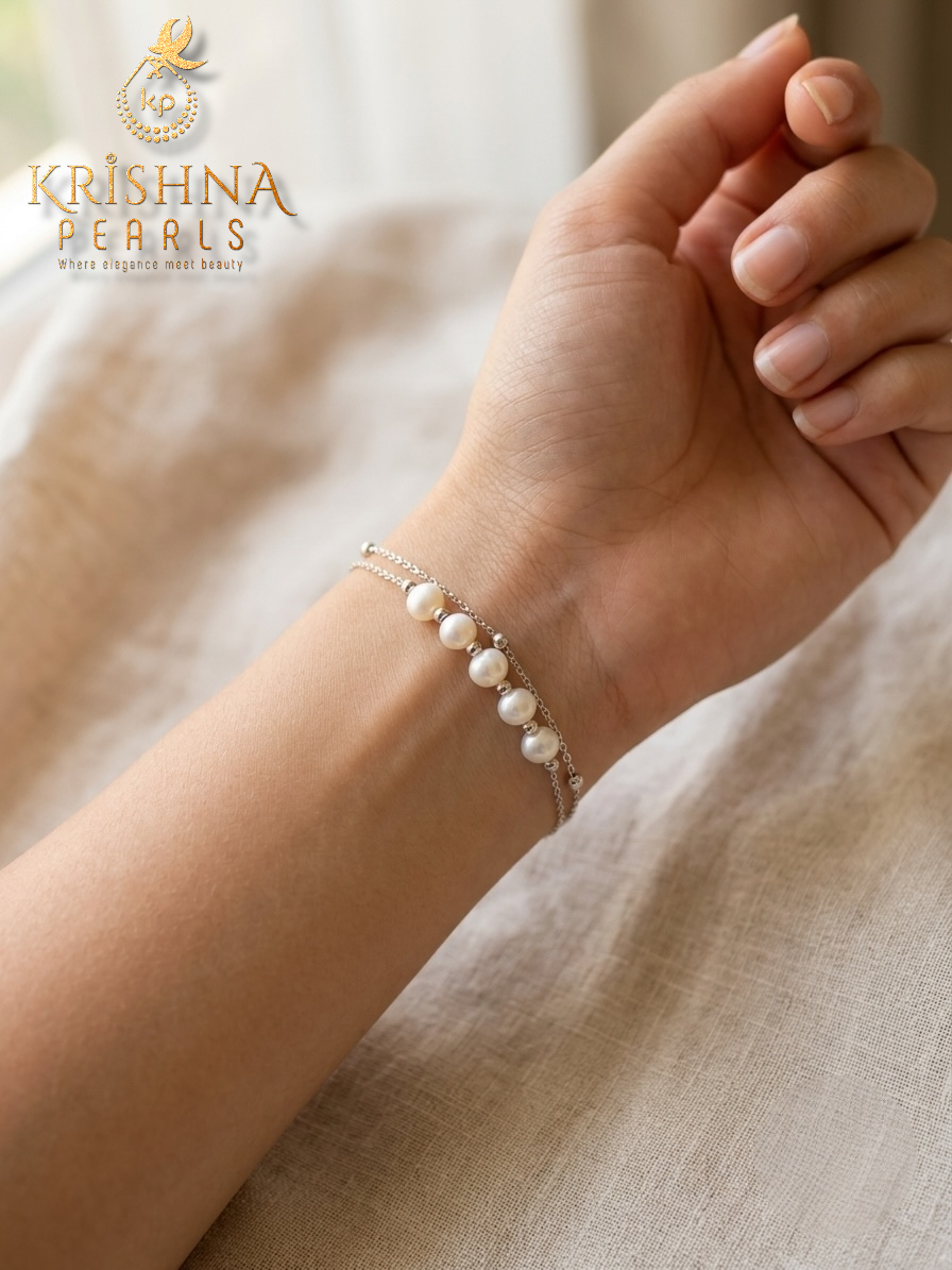 Beautiful Five Rounds Pearls Bracelet