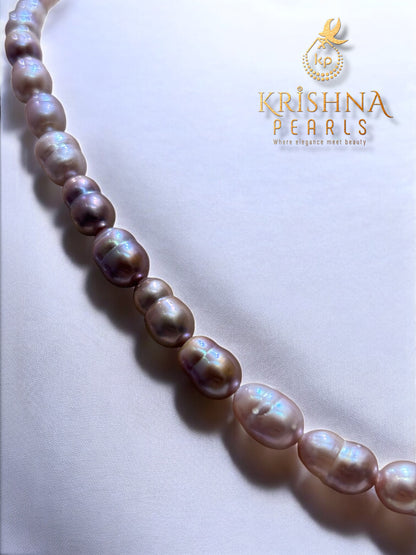 Real Baroque Pearls Pink Colour Necklace