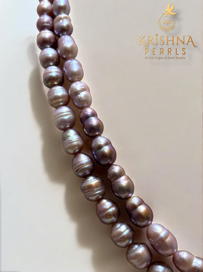 Baroque Pearls Pink Colour Double Layer Necklace