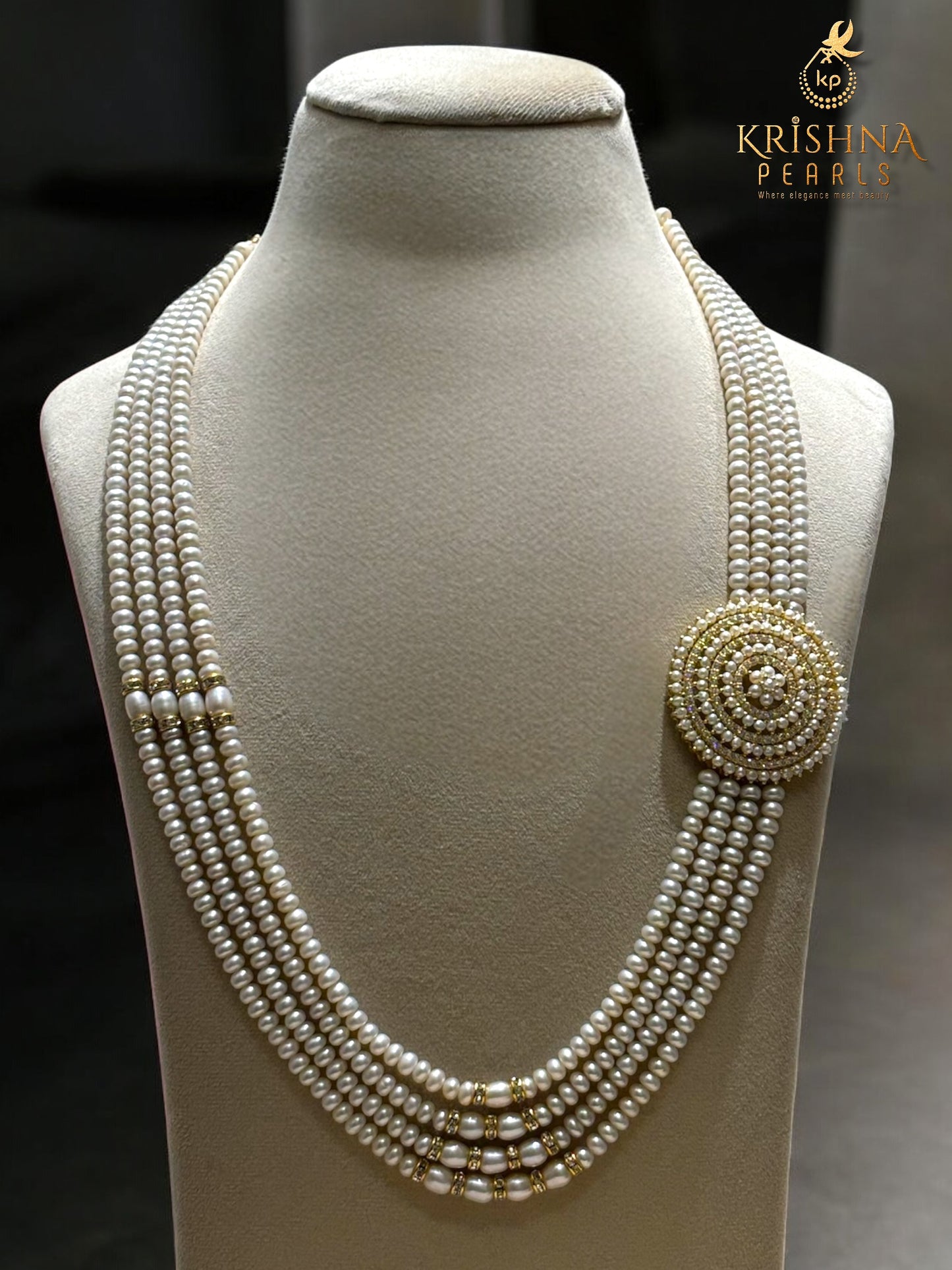 Original Pearls Four Layers Broch Set