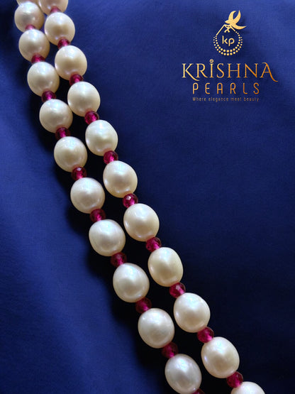 Pearls and CZ Long Necklace