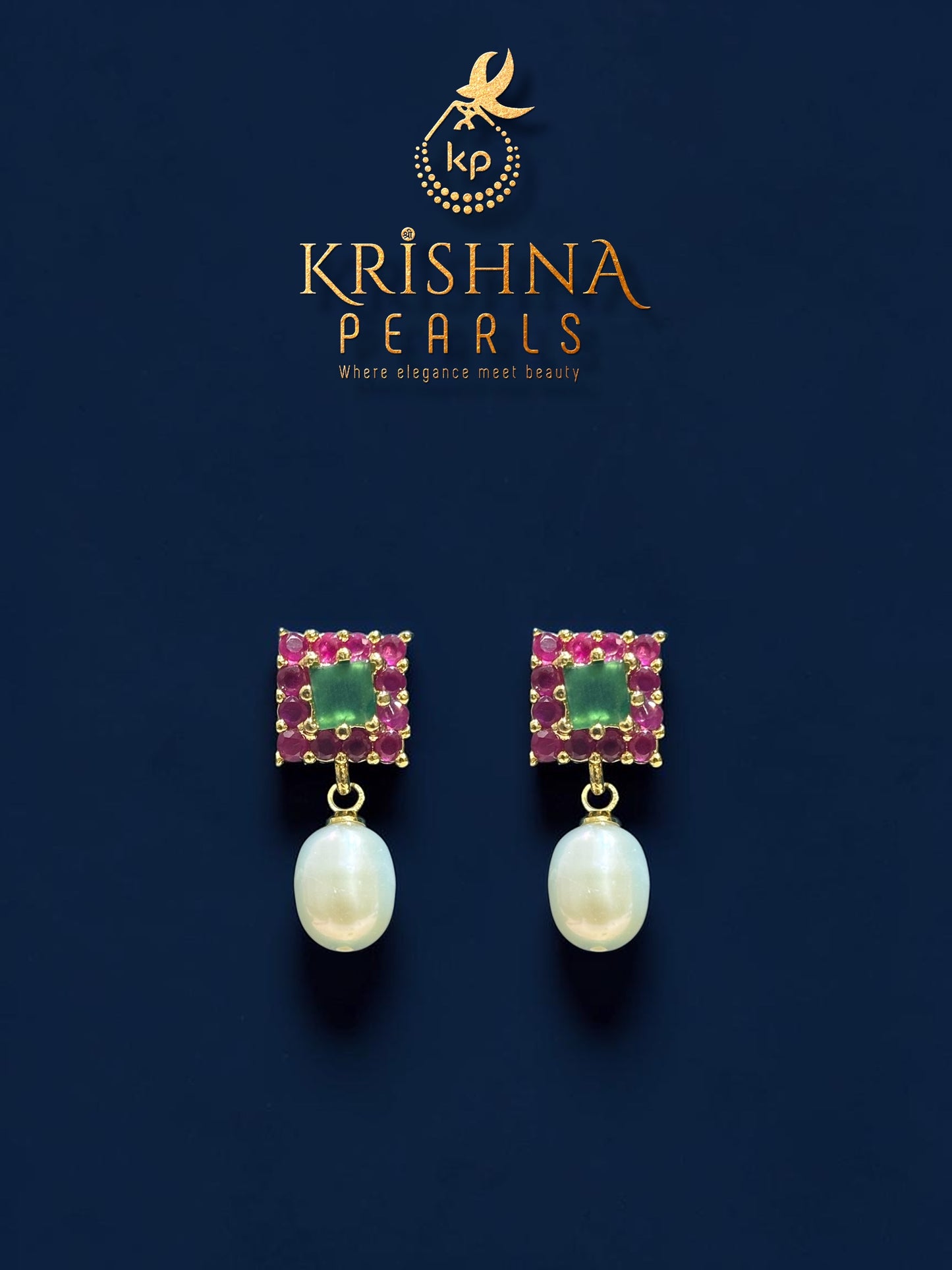 Pearl Necklace For Women - Ruby Emerald Long Necklace