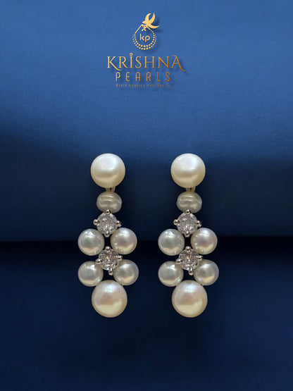 Exclusive Button Pearls With Diamonds Necklace Set