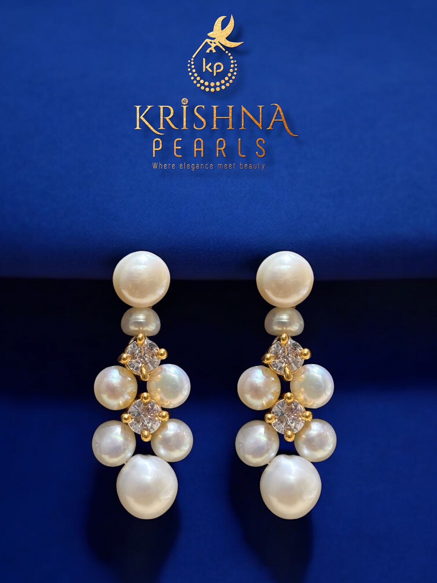 Exclusive Button Pearls With Diamonds Necklace Set