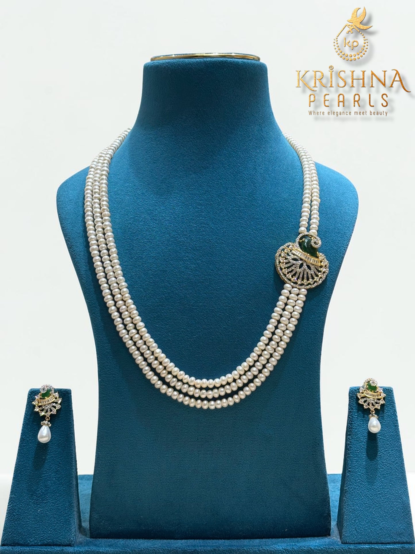 Original Pearls Three Layers Broch Set