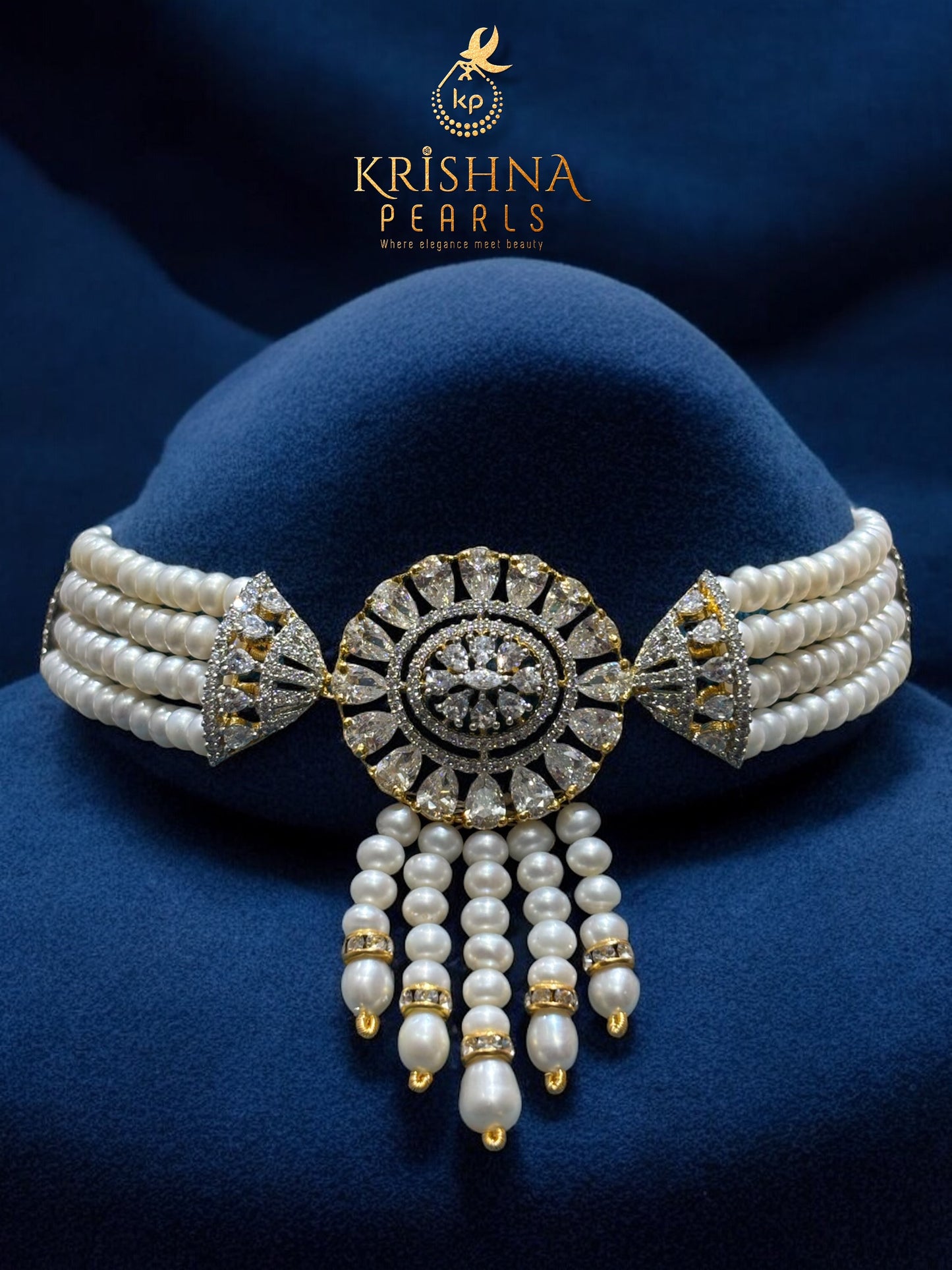 Original Pearls Four Layers Choker Set