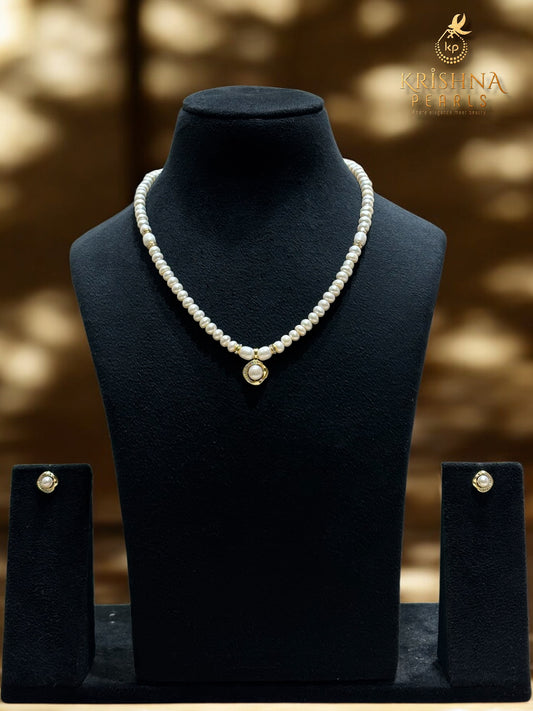 Royal Big Pearl Pendent With MultiColour Pearls Necklace Set