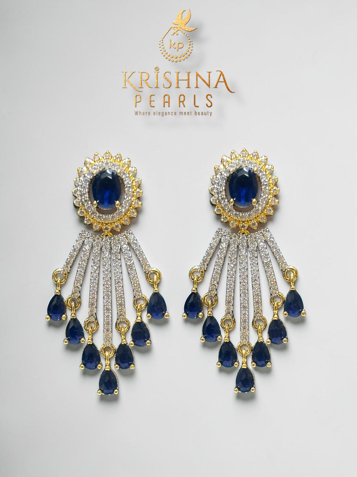 Button Pearl & Blue Sapphire Necklace